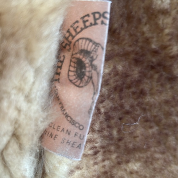 Vintage The Sheepskin Trader Shearling Lambskin Rancher coat jacket Small 4 6 - Picture 10 of 15